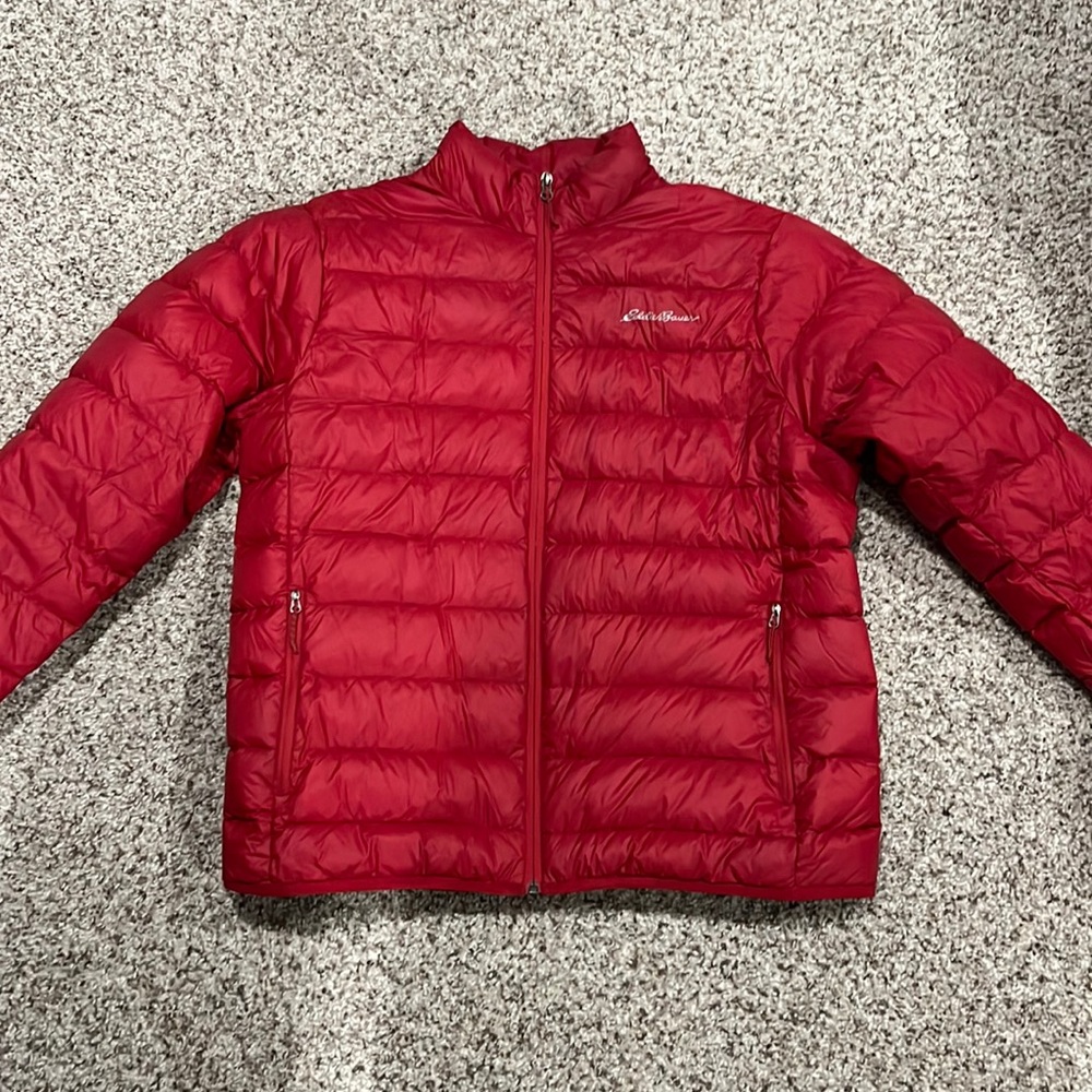 Eddie Bauer red men’s puffer coat size large